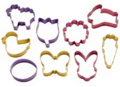 9 pc Easter Cookie Cutter Set - Click Image to Close